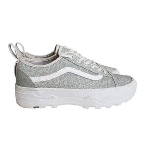 Vans Sentry Old Skool WC Glitter Silver Shoes Women's Size 9.5
